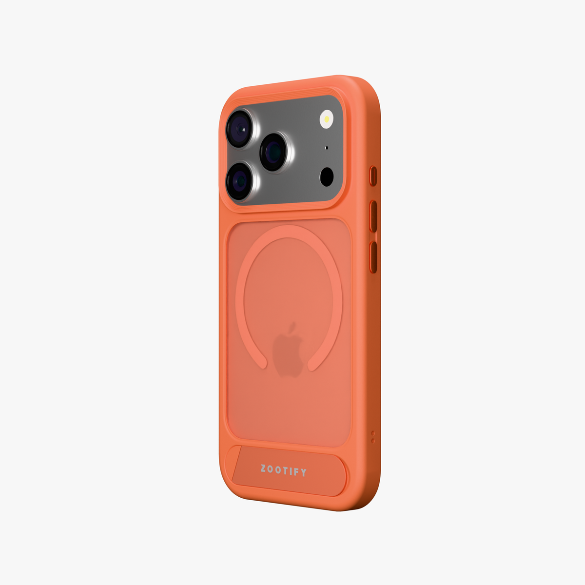 Frostand – Orange Frosted MagSafe Case Cover with Kickstand for iPhone 18 Pro