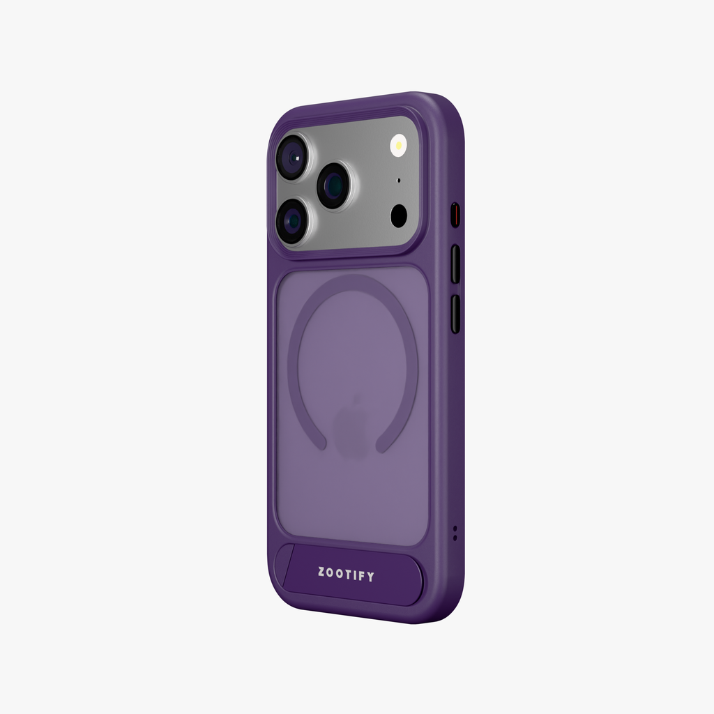 Frostand – Purple Frosted MagSafe Case Cover with Kickstand for iPhone 18 Pro