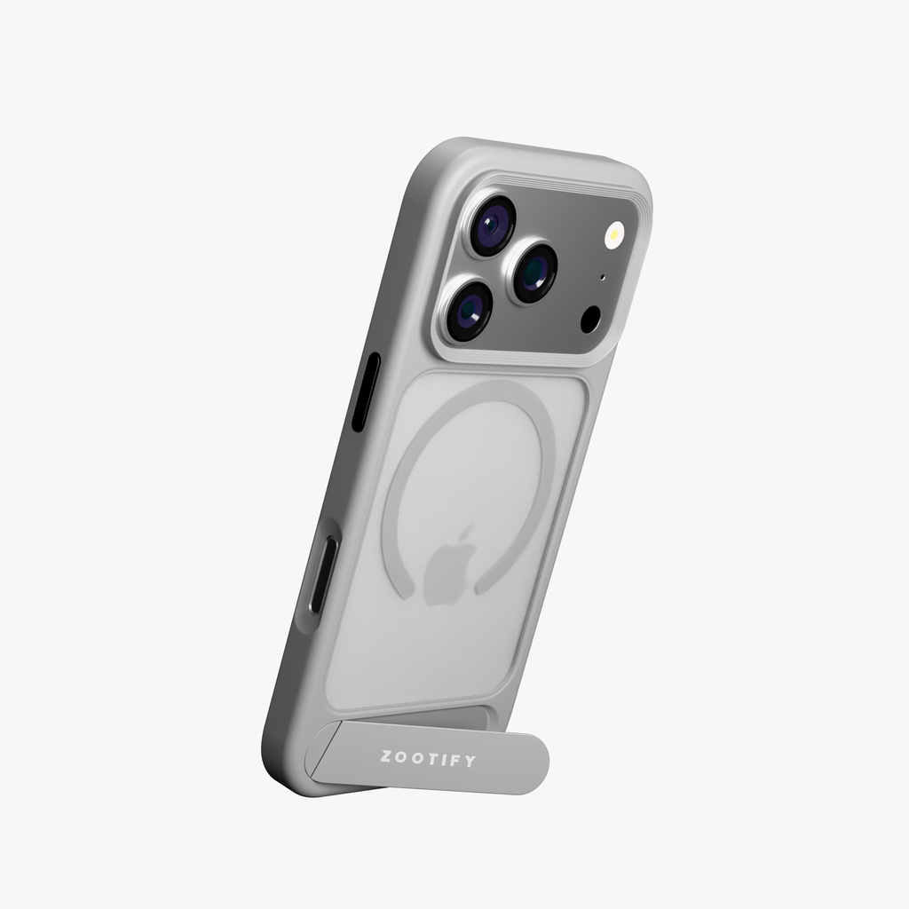 Frostand – Grey Frosted MagSafe Case Cover with Kickstand for iPhone 18 Pro
