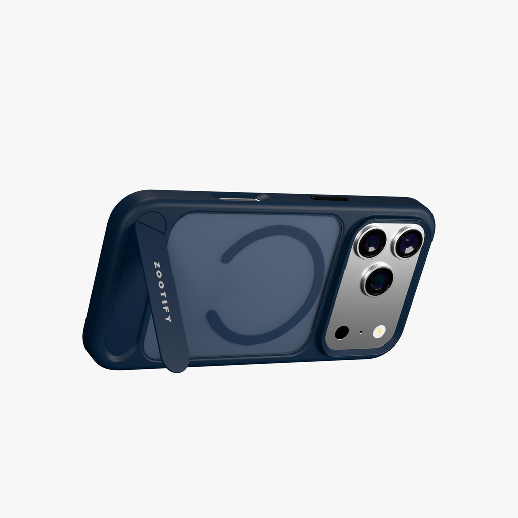 Frostand – Blue Frosted MagSafe Case Cover with Kickstand for iPhone 17 Pro Max