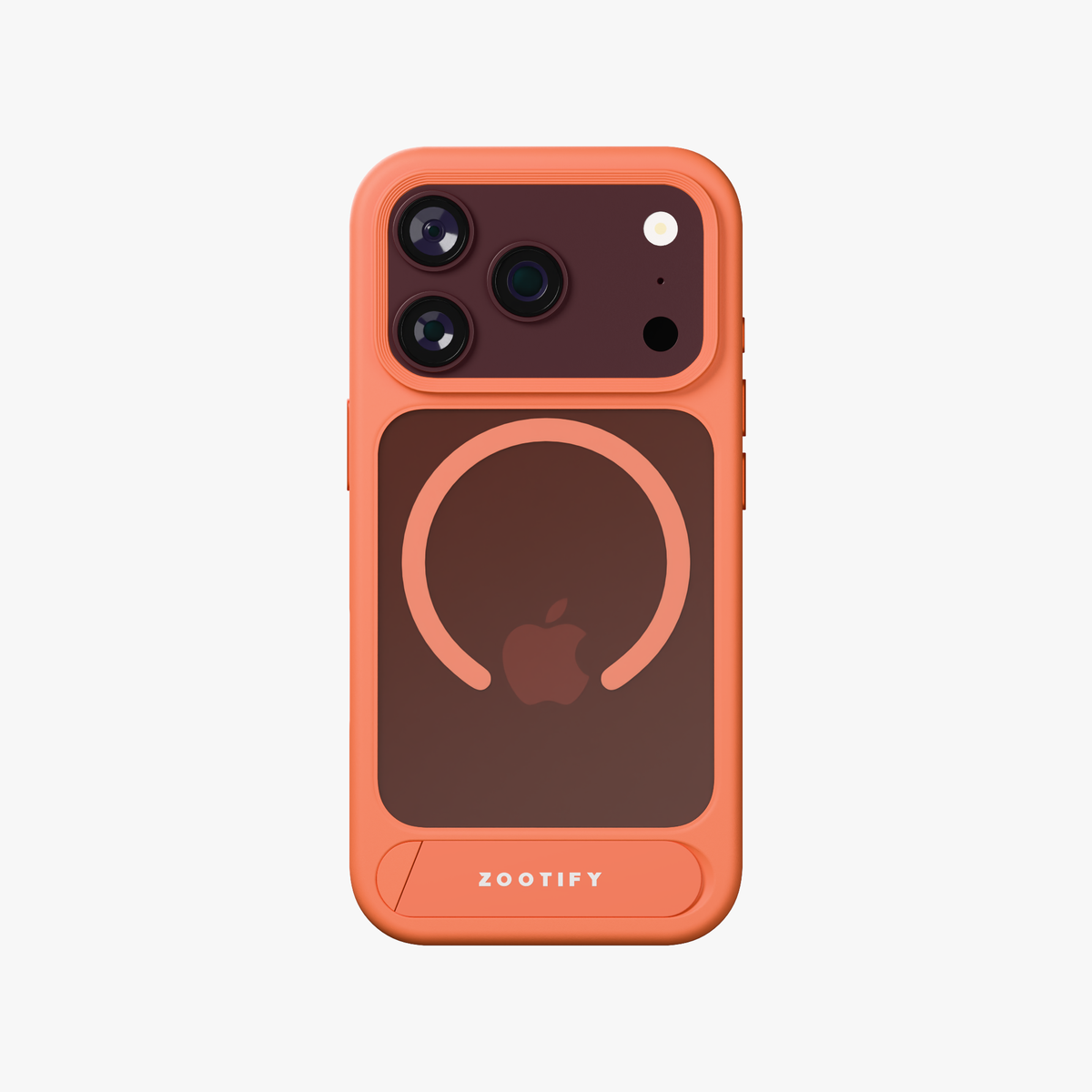 Frostand – Orange Frosted MagSafe Case Cover with Kickstand for iPhone 18 Pro