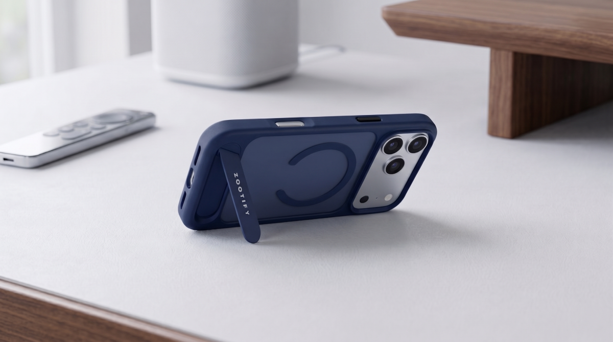 Frostand – Blue Frosted MagSafe Case Cover with Kickstand for iPhone 17 Pro Max banner 2