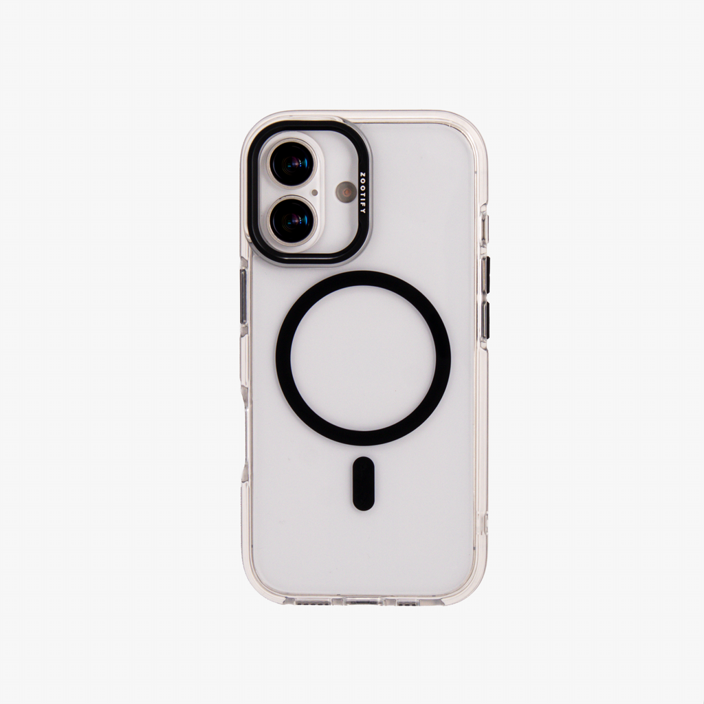 Ironclad – Transparent Black MagSafe Case Cover for iPhone 17