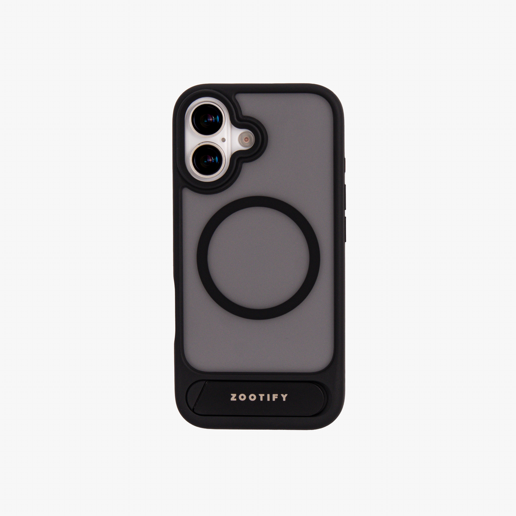 Frostand – Black Frosted MagSafe Case Cover with Kickstand for iPhone 17