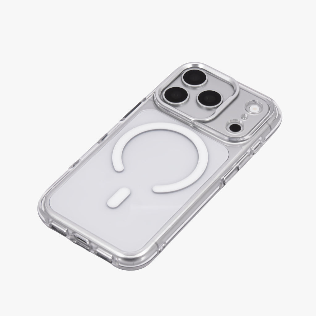 Ironclad – Transparent Silver MagSafe Case Cover for iPhone 18 Pro