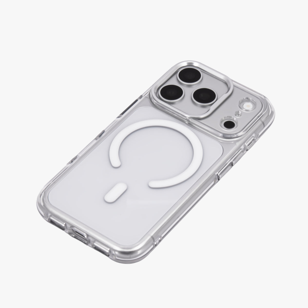 Ironclad – Transparent Silver MagSafe Case Cover for iPhone 17 pro