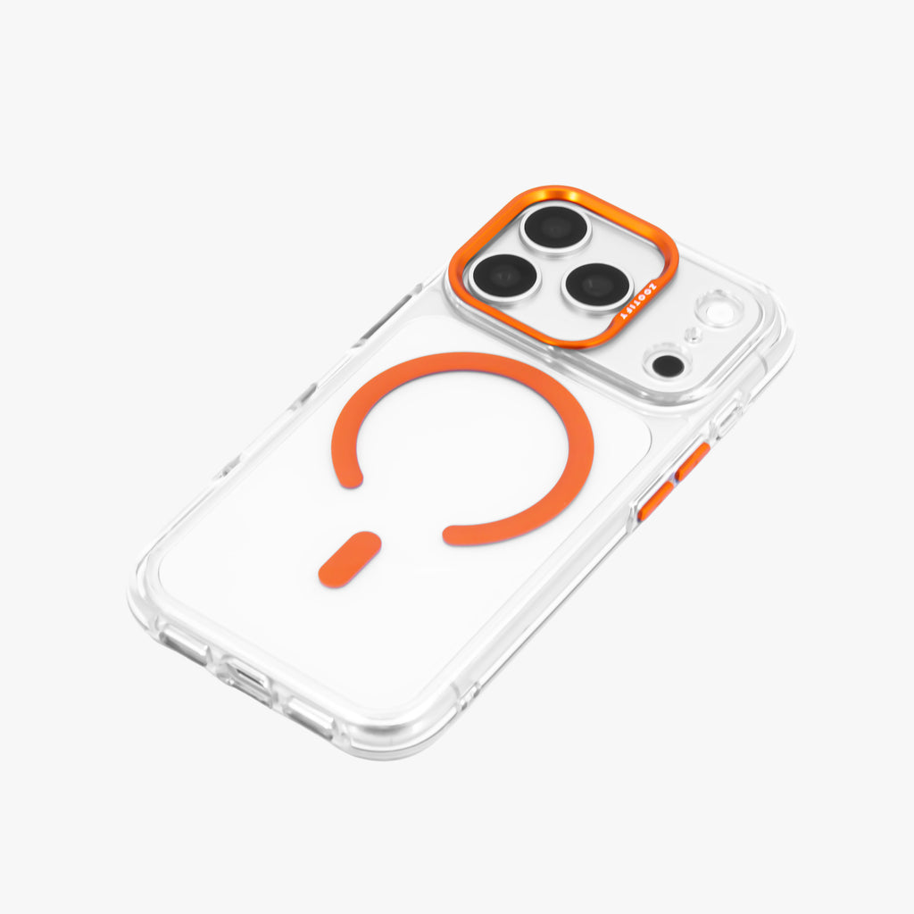 Ironclad – Transparent Orange MagSafe Case Cover for iPhone 18 Pro