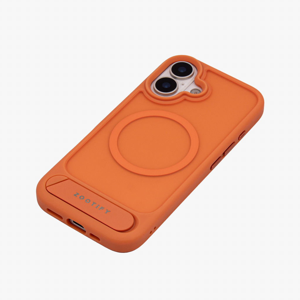 Frostand – Orange Frosted MagSafe Case Cover with Kickstand for iPhone 17