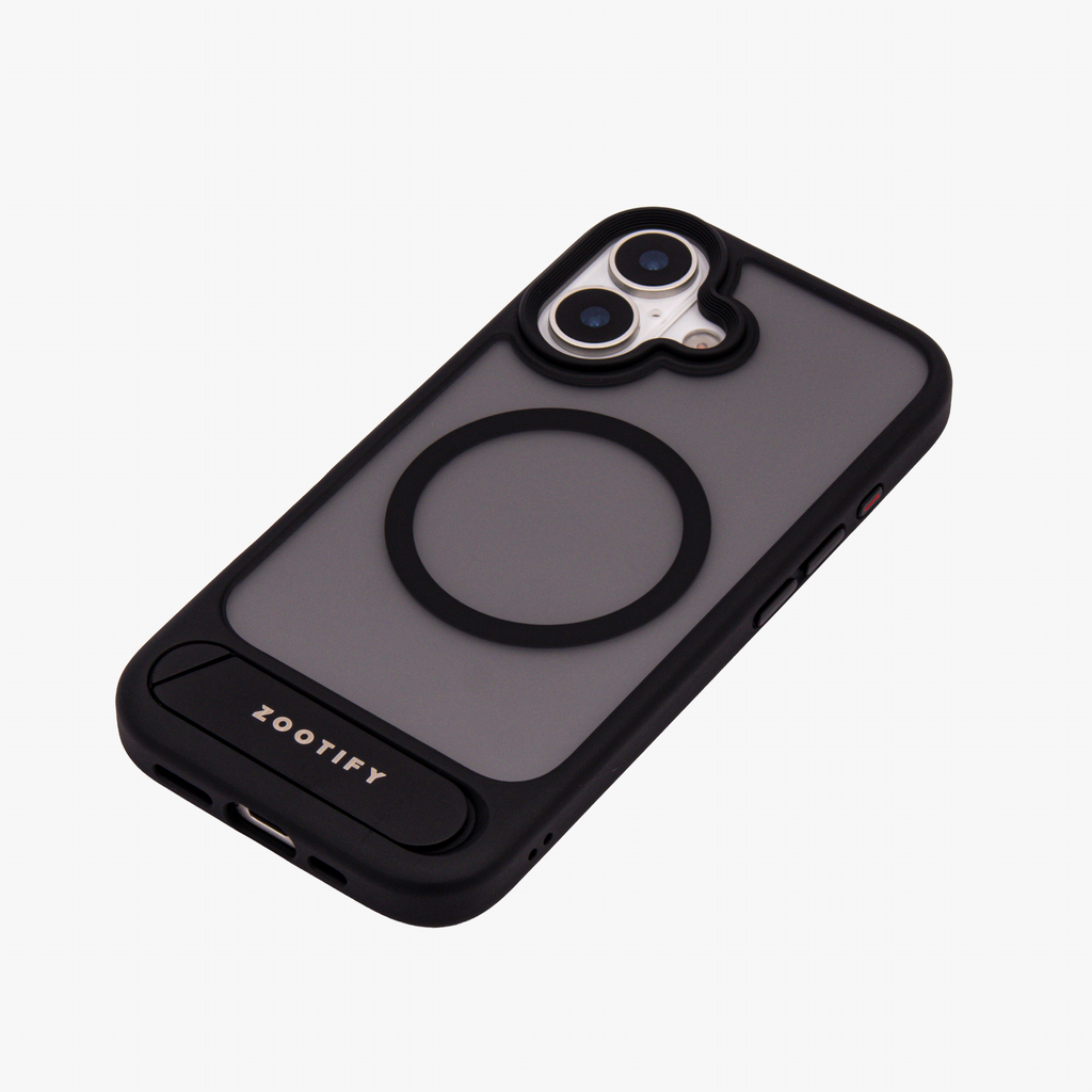 Frostand – Black Frosted MagSafe Case Cover with Kickstand for iPhone 17