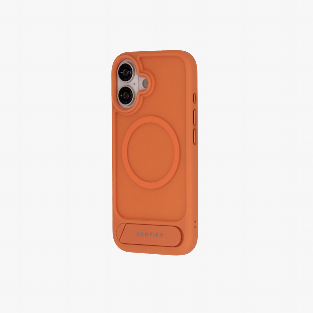 Frostand – Orange Frosted MagSafe Case Cover with Kickstand for iPhone 17