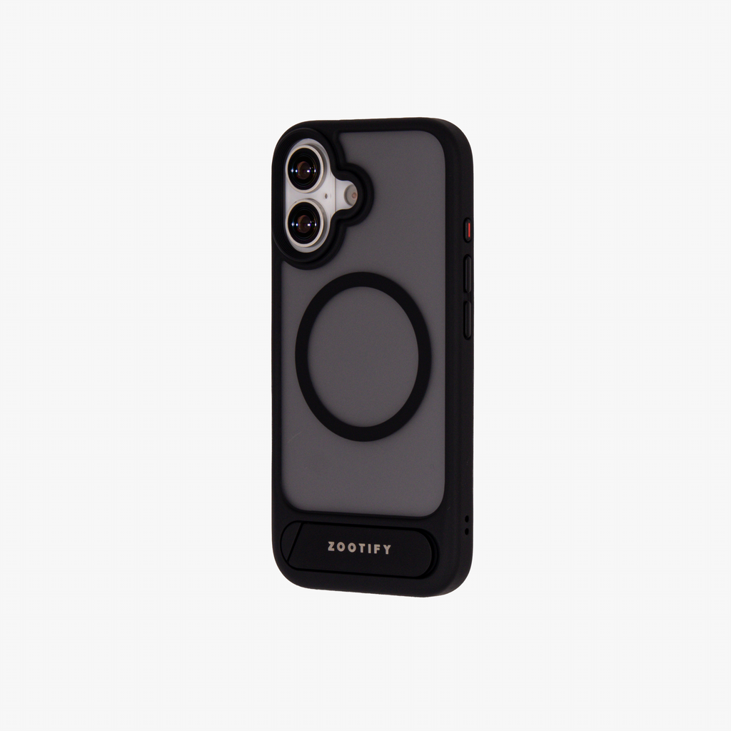 Frostand – Black Frosted MagSafe Case Cover with Kickstand for iPhone 17