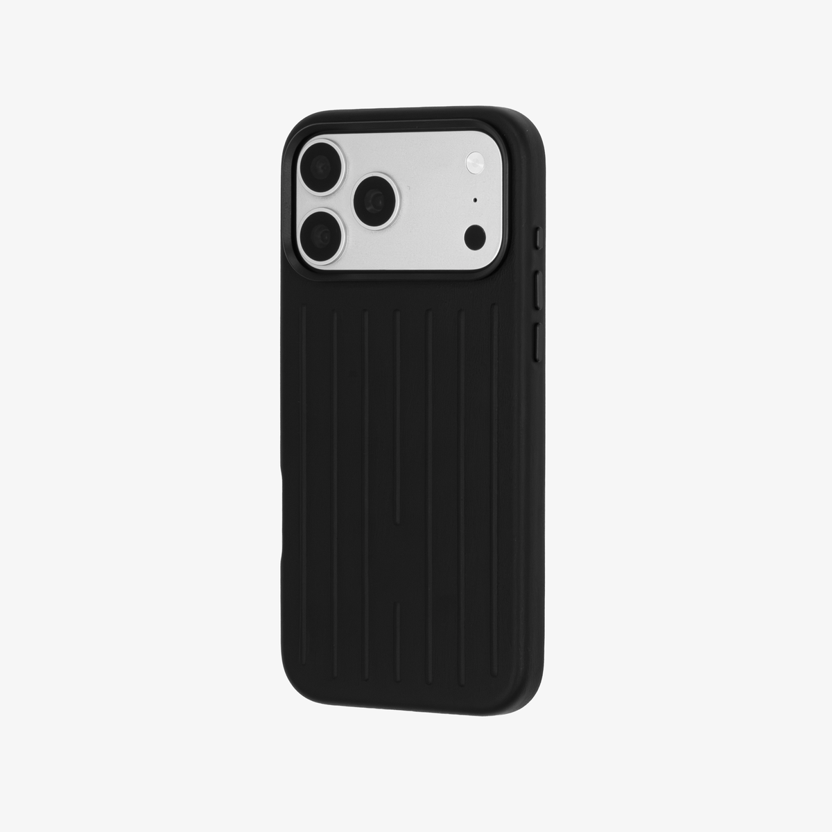 Ridge – Black Premium Modern Leather-texture MagSafe Case Cover for iPhone 17 Pro Max