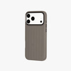 Ridge  – Grey Premium Modern Leather-texture MagSafe Case Cover for iPhone 17 Pro Max