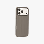 Ridge  – Grey Premium Modern Leather-texture MagSafe Case Cover for iPhone 17 Pro Max