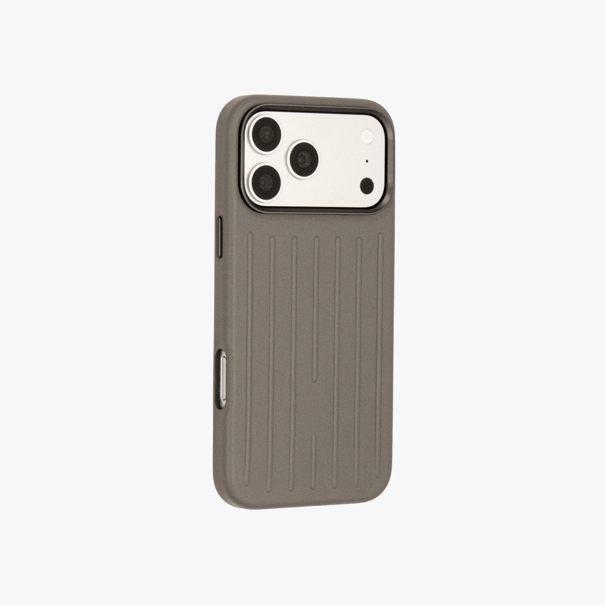 Ridge  – Grey Premium Modern Leather-texture MagSafe Case Cover for iPhone 17 pro