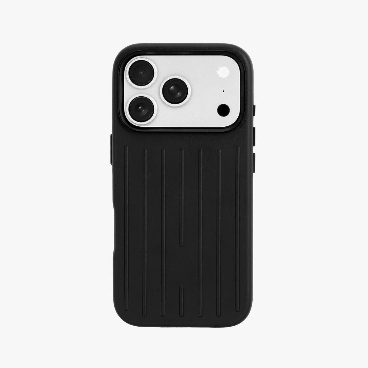 Ridge – Black Premium Modern Leather-texture MagSafe Case Cover for iPhone 17 Pro Max