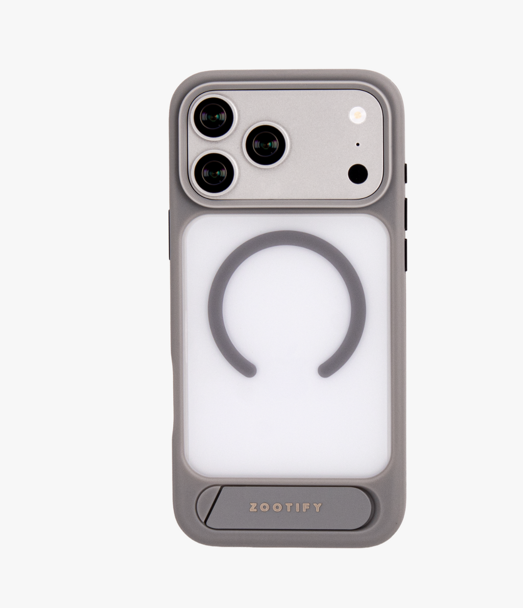 Frostand – Grey Frosted MagSafe Case Cover with Kickstand for iPhone 17 Pro Max