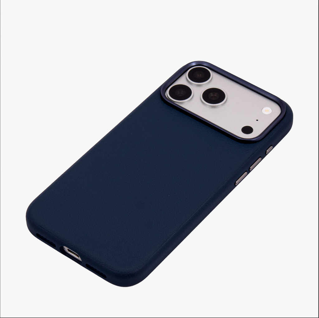 Primo – Blue Leather Premium MagSafe Case Cover for iPhone 17 Pro Max