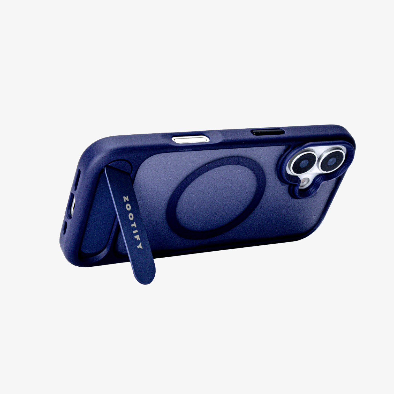 Frostand – Blue Frosted MagSafe Case Cover with Kickstand for iPhone 17