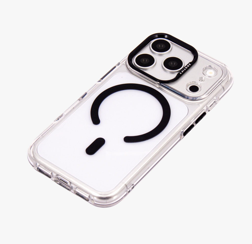 Ironclad – Transparent Black MagSafe Case Cover for iPhone 17 pro