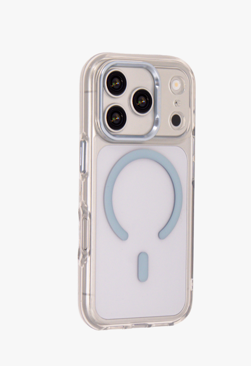 Ironclad – Transparent Blue MagSafe Case Cover for iPhone 17 pro