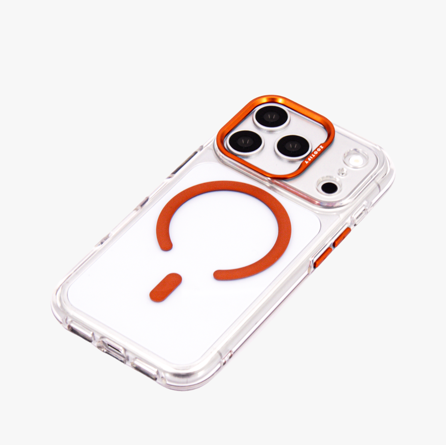 Ironclad – Transparent Orange MagSafe Case Cover for iPhone 17 pro