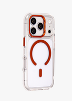 Ironclad – Transparent Orange MagSafe Case Cover for iPhone 17 pro