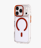 Ironclad – Transparent Orange MagSafe Case Cover for iPhone 17 pro