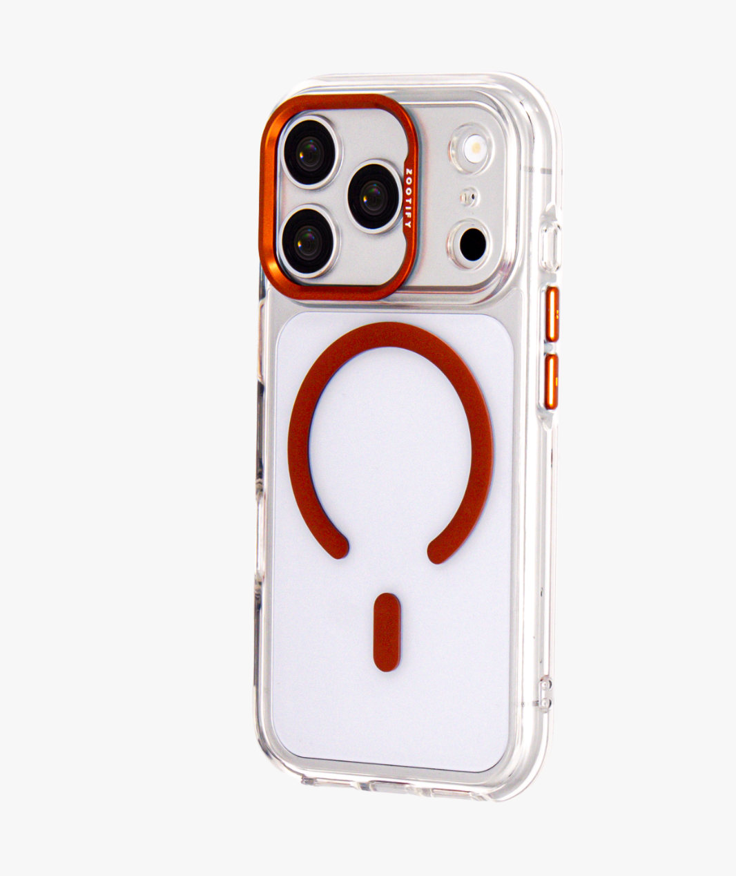 Ironclad – Transparent Orange MagSafe Case Cover for iPhone 17 pro