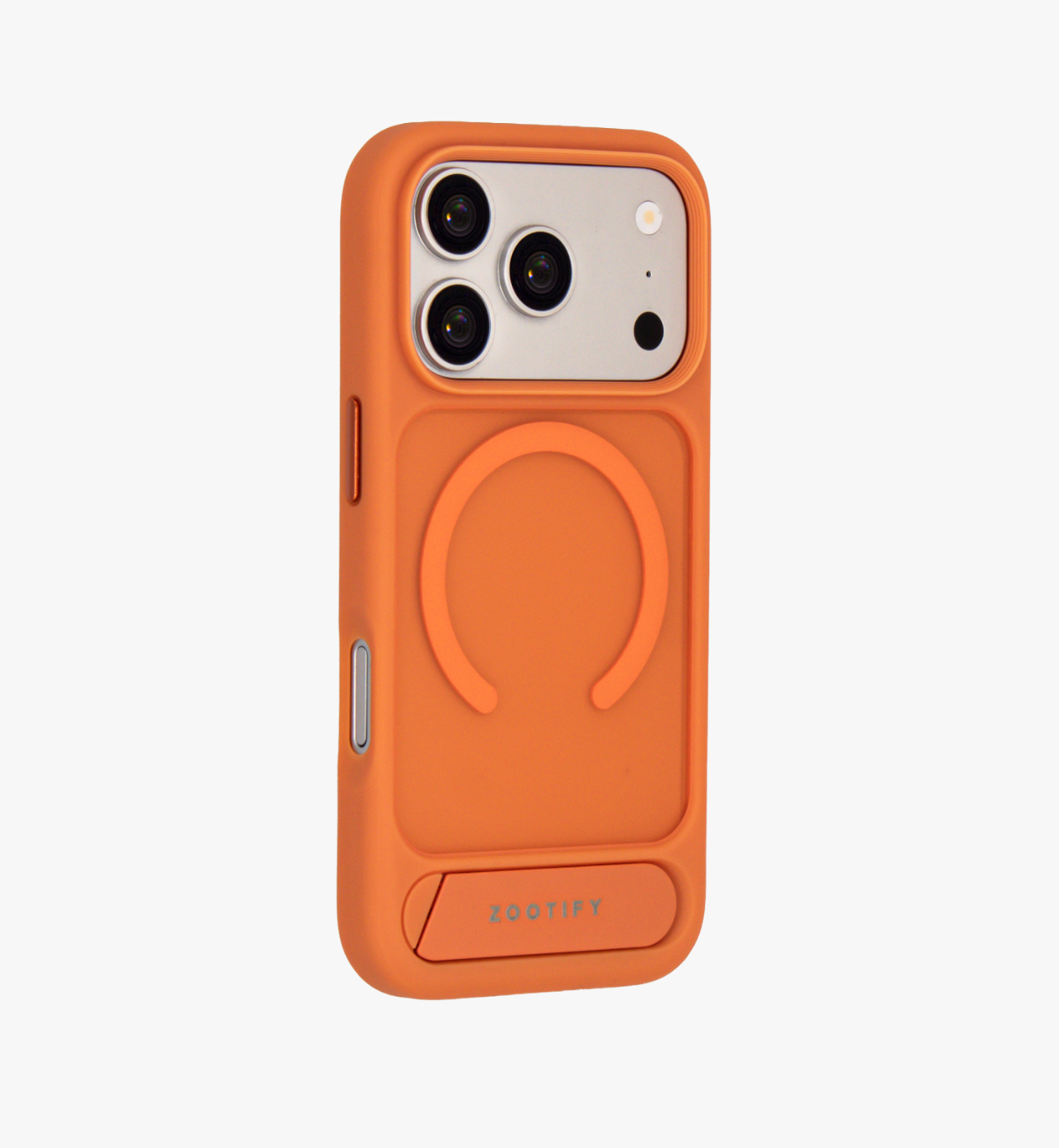 Frostand – Orange Frosted MagSafe Case Cover with Kickstand for iPhone 17 pro