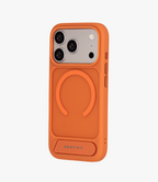 Frostand – Orange Frosted MagSafe Case Cover with Kickstand for iPhone 17 pro