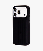 Ridge  – Black Premium Modern Leather-texture MagSafe Case Cover for iPhone 17 pro