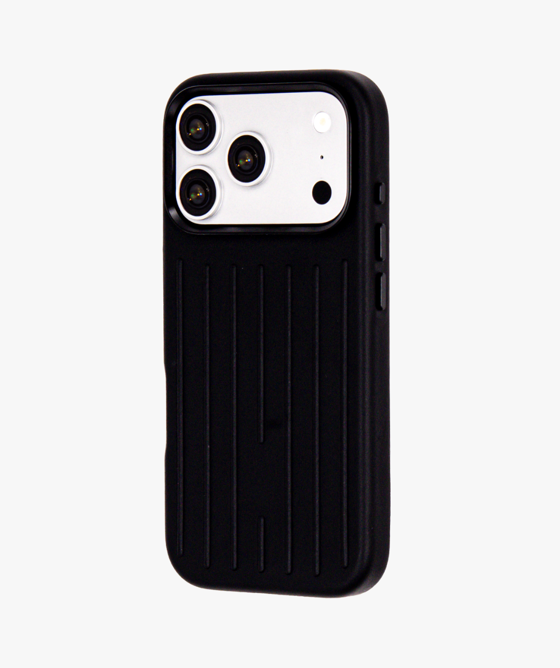 Ridge  – Black Premium Modern Leather-texture MagSafe Case Cover for iPhone 17 pro