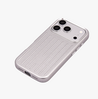 Ridge  – Silver Premium Modern Leather-texture MagSafe Case Cover for iPhone 17 pro