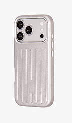 Ridge  – Silver Premium Modern Leather-texture MagSafe Case Cover for iPhone 17 pro