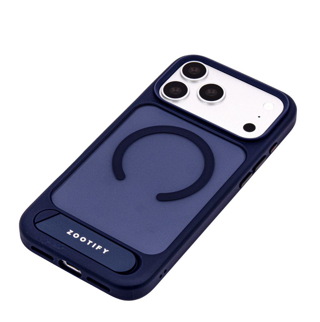 Frostand – Blue Frosted MagSafe Case Cover with Kickstand for iPhone 17 Pro MaxFrosted Finish Versatile Kickstand Premium Textured Grip