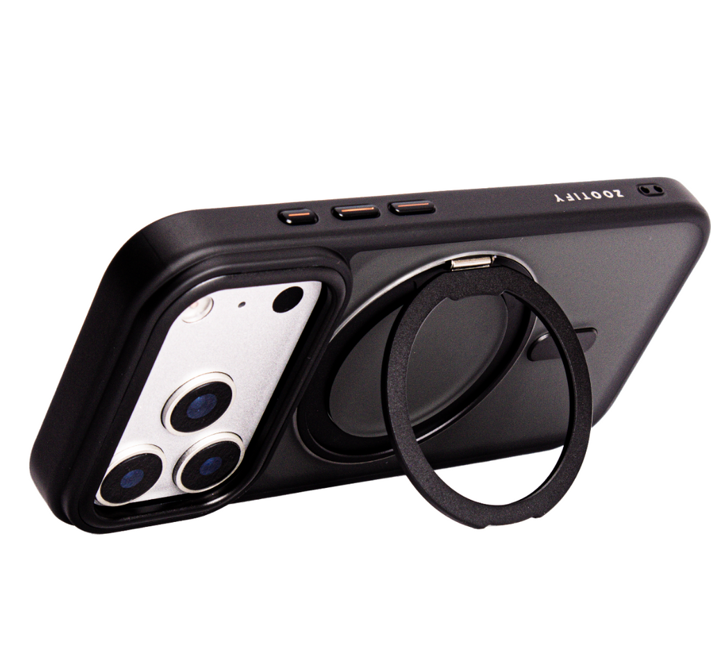 Orbit Grip – Black O-Stand MagSafe case cover for iPhone 17 pro