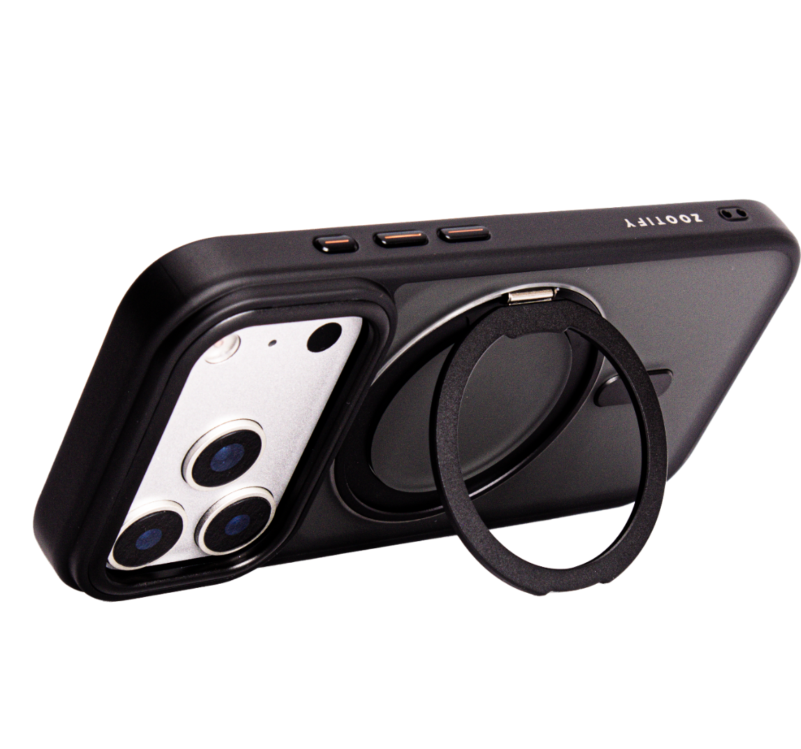 Orbit Grip – Black O-Stand MagSafe case cover for iPhone 17 pro