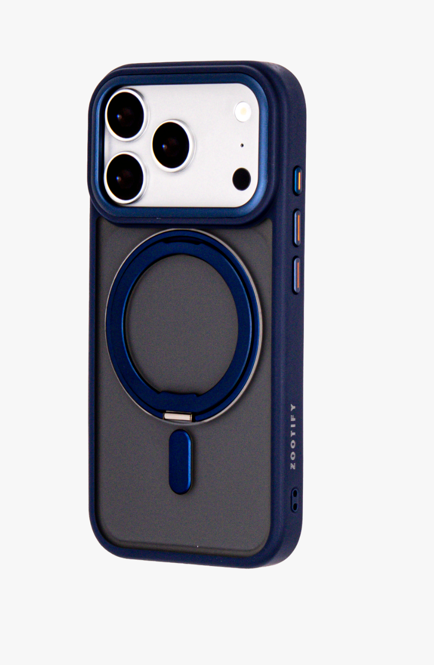 Orbit Grip – Blue O-Stand MagSafe case cover for iPhone 17 pro