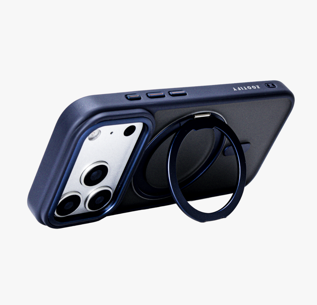 Orbit Grip – Blue O-Stand MagSafe case cover for iPhone 17 pro