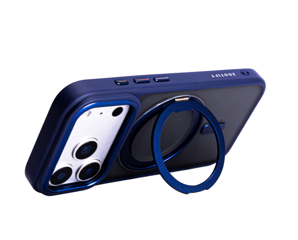 Orbit Grip – Blue O-Stand MagSafe case cover for iPhone 17 pro