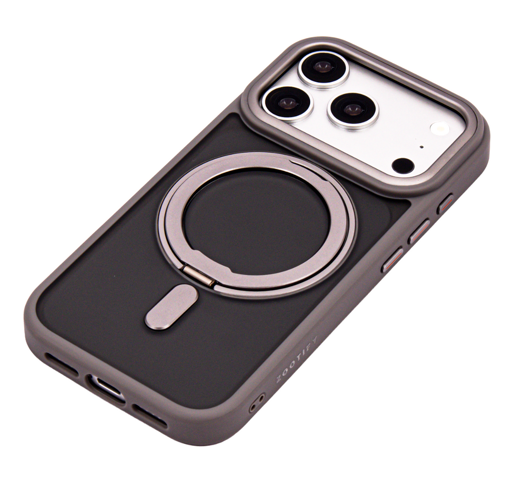 Orbit Grip – Grey O-Stand MagSafe case cover for iPhone 17 pro