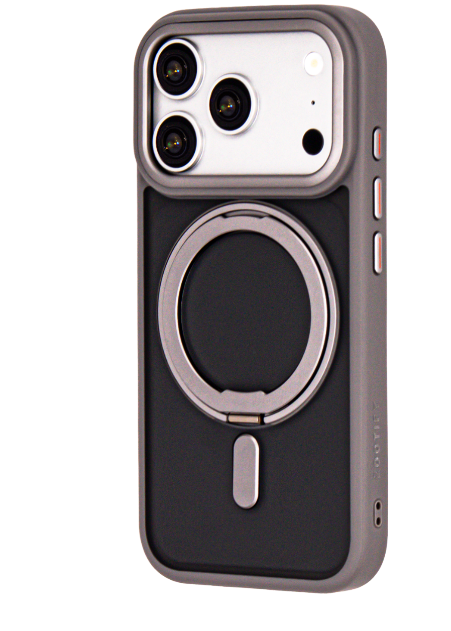 Orbit Grip – Grey O-Stand MagSafe case cover for iPhone 17 pro