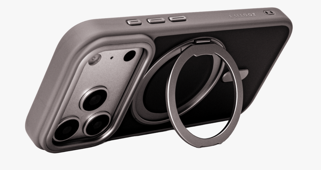 Orbit Grip – Grey O-Stand MagSafe case cover for iPhone 17 pro