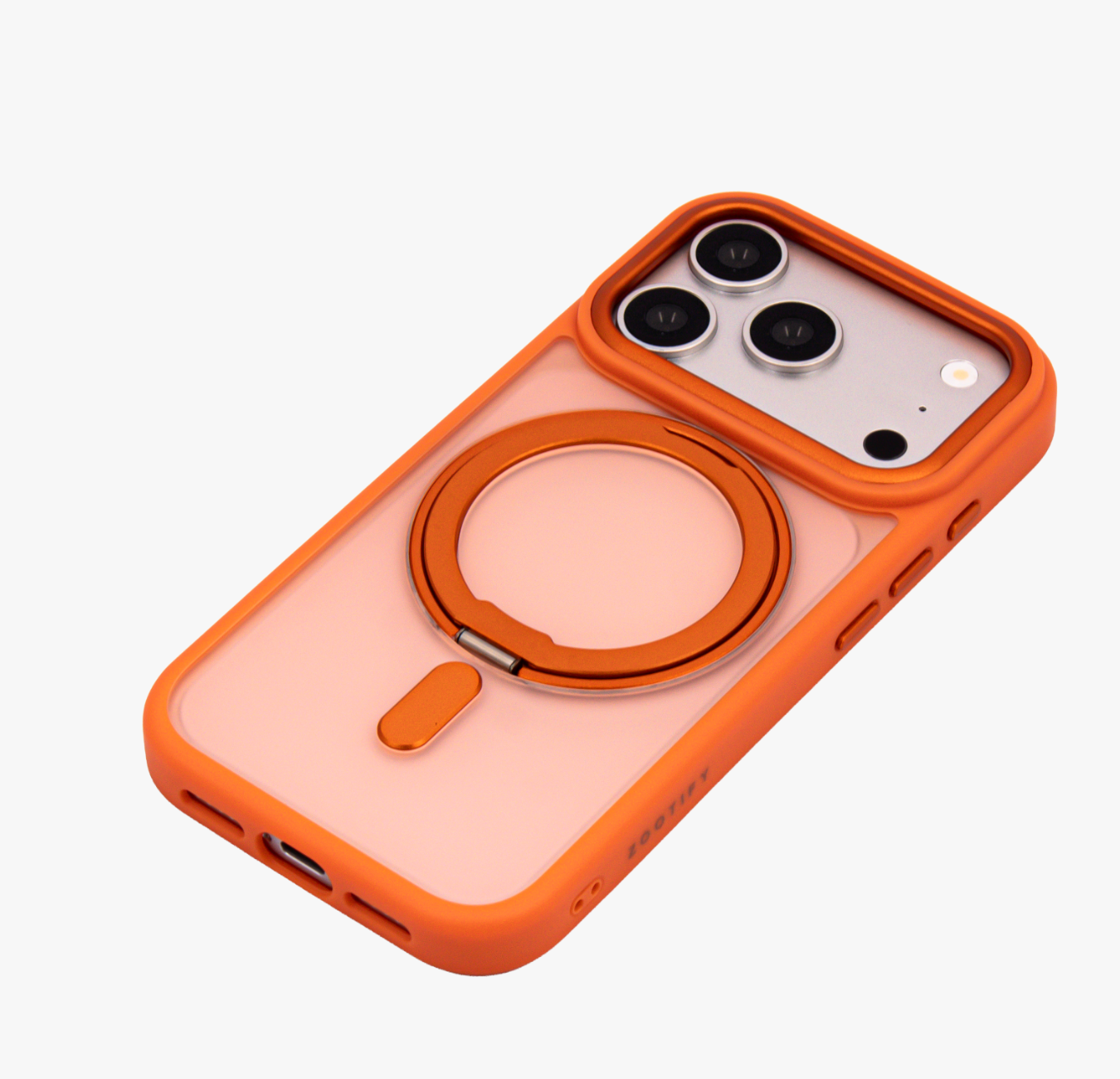 Orbit Grip – Orange O-Stand MagSafe case cover for iPhone 17 pro