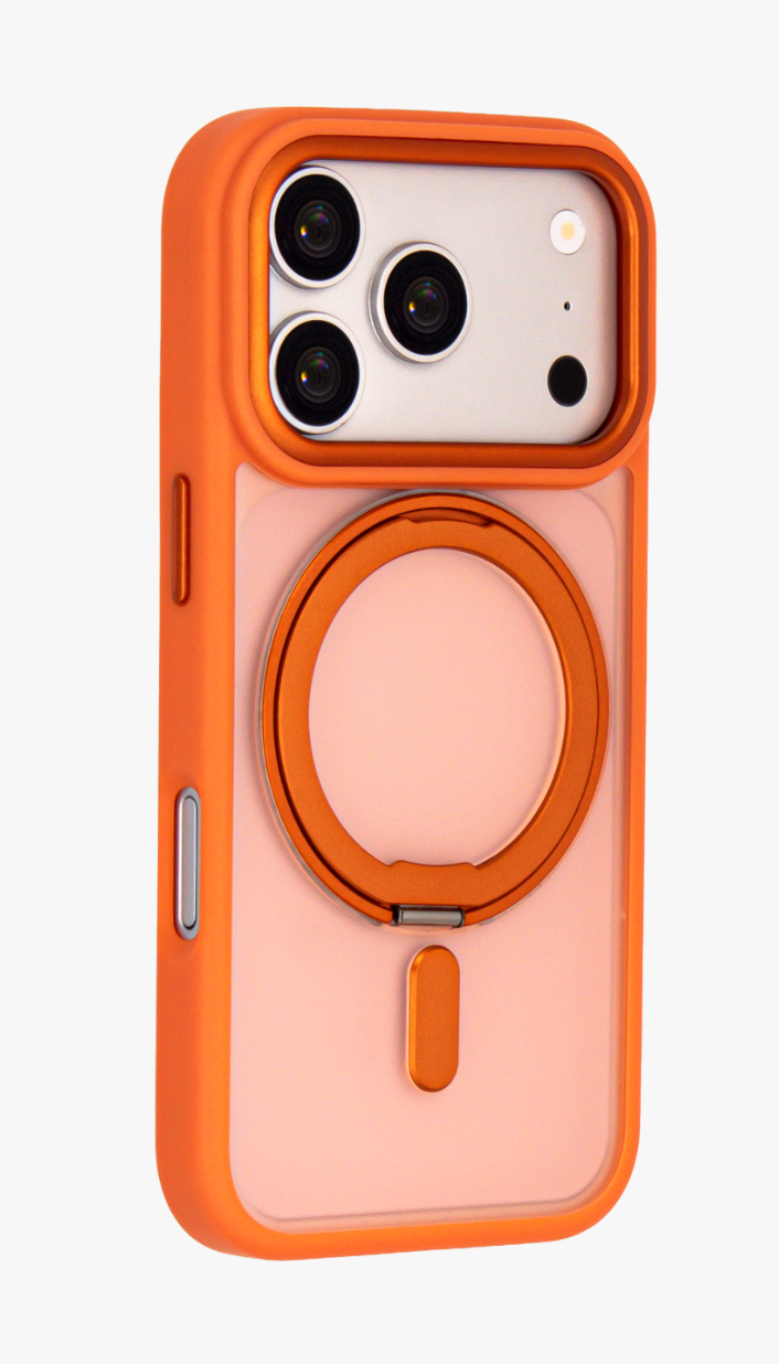 Orbit Grip – Orange O-Stand MagSafe case cover for iPhone 17 pro