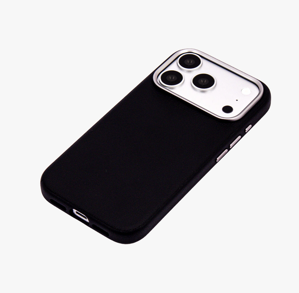 Primo – Black Leather Premium MagSafe Case Cover for iPhone 17 pro