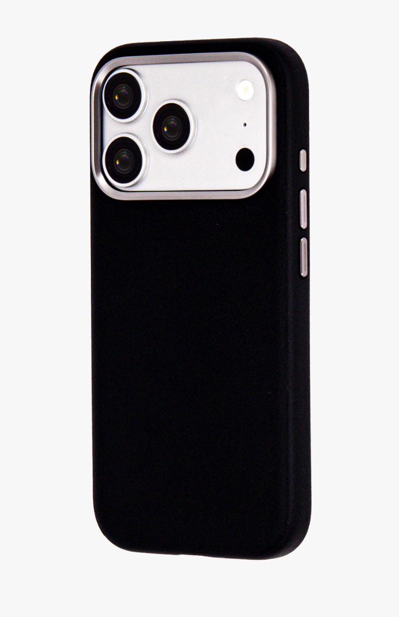 Primo – Black Leather Premium MagSafe Case Cover for iPhone 17 pro