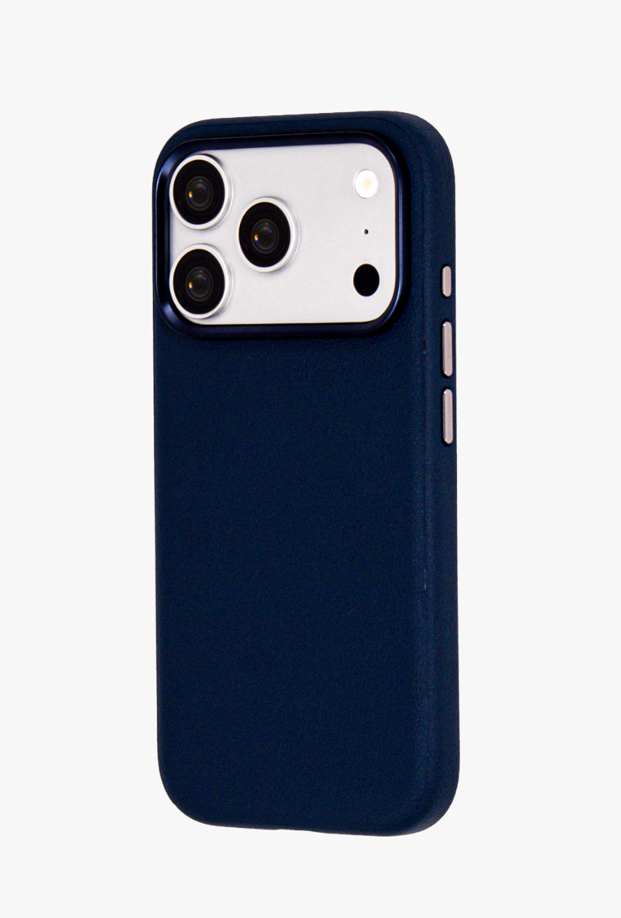 Primo – Blue Leather Premium MagSafe Case Cover for iPhone 17 pro