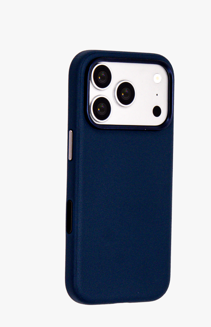Primo – Blue Leather Premium MagSafe Case Cover for iPhone 17 pro